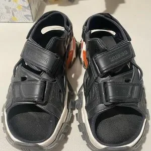 Balenciaga | Shoes | Balenciaga Mens Sandals Red Strip Style 